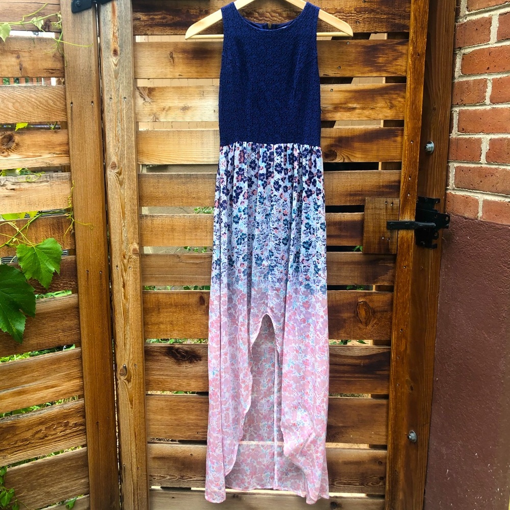 X-Small Xhilaration Flower Print Maxi Dress